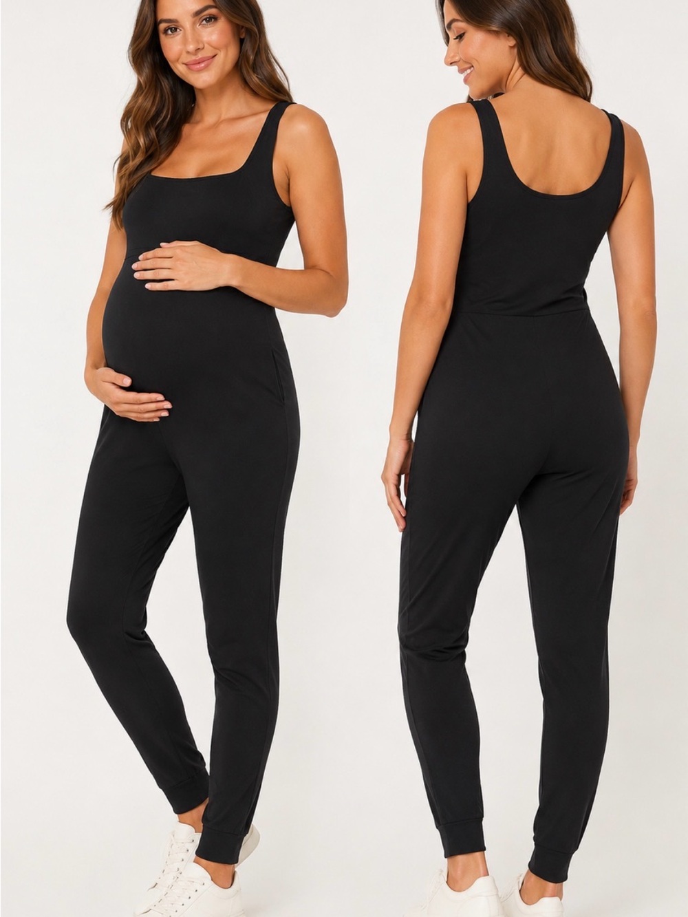 NWT Momanda Natrelax Maternity Jumpsuit Black Size L